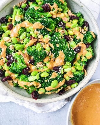 broccoli salad with thai peanut dressing