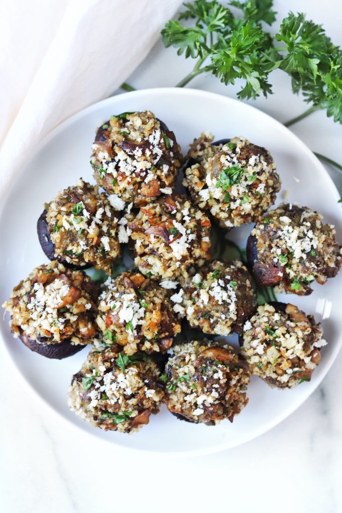 Healthy Vegetarian Stuffed Mushrooms - Daisybeet