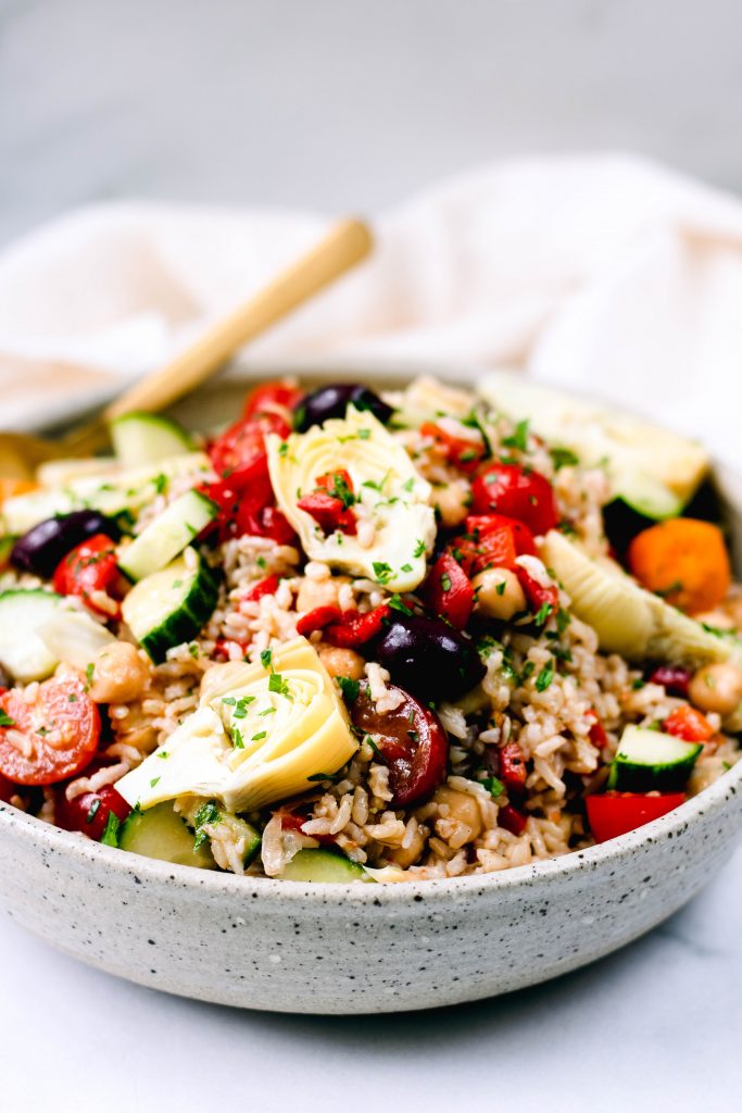 Mediterranean Brown Rice Salad - Daisybeet