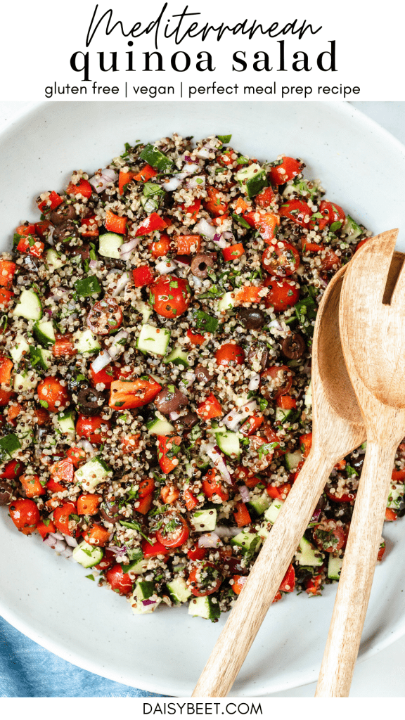 Mediterranean Quinoa Salad (Vegan, Gluten Free) • Daisybeet