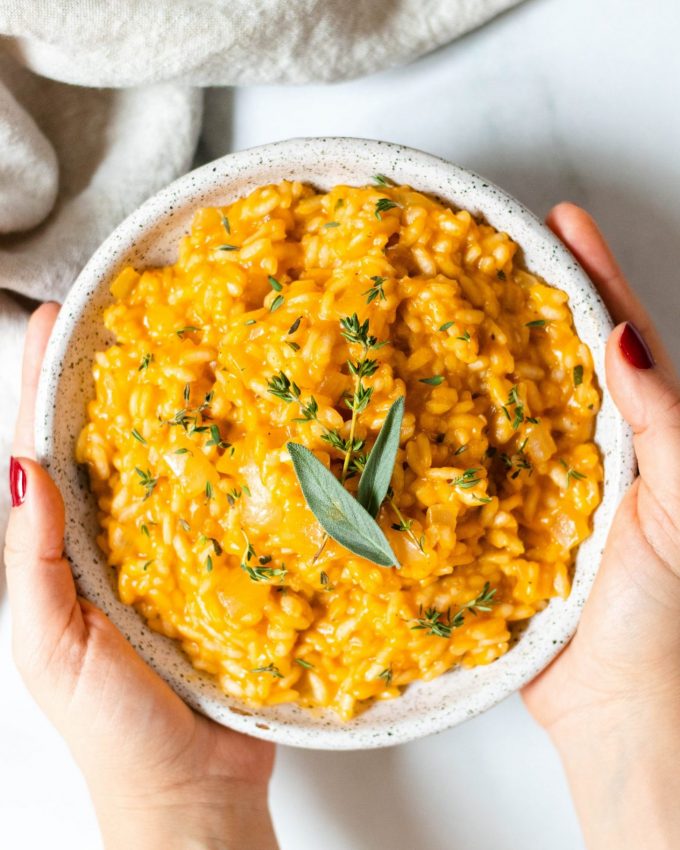 Mushroom & Kale Farro Risotto (Farrotto) • Daisybeet