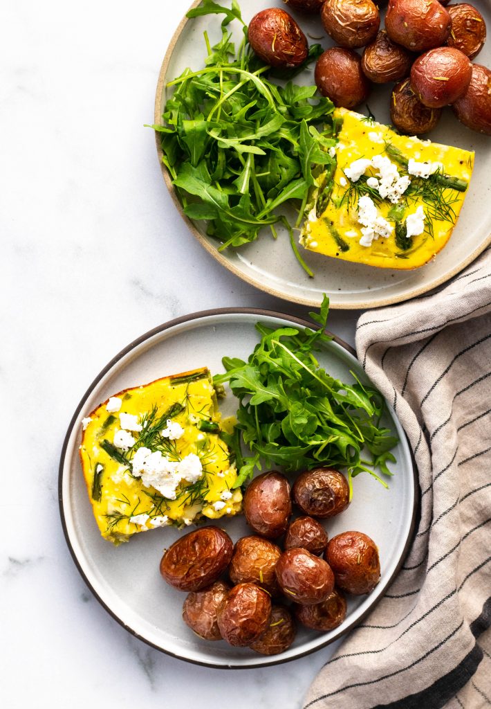 Asparagus and Leek Frittata with Goat Cheese | Daisybeet, Alex Aldeborgh, MS, RD