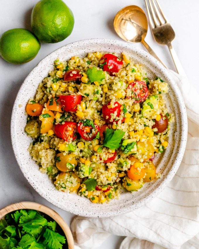 Quick & Healthy Red Quinoa Salad with Feta Cheese • Daisybeet
