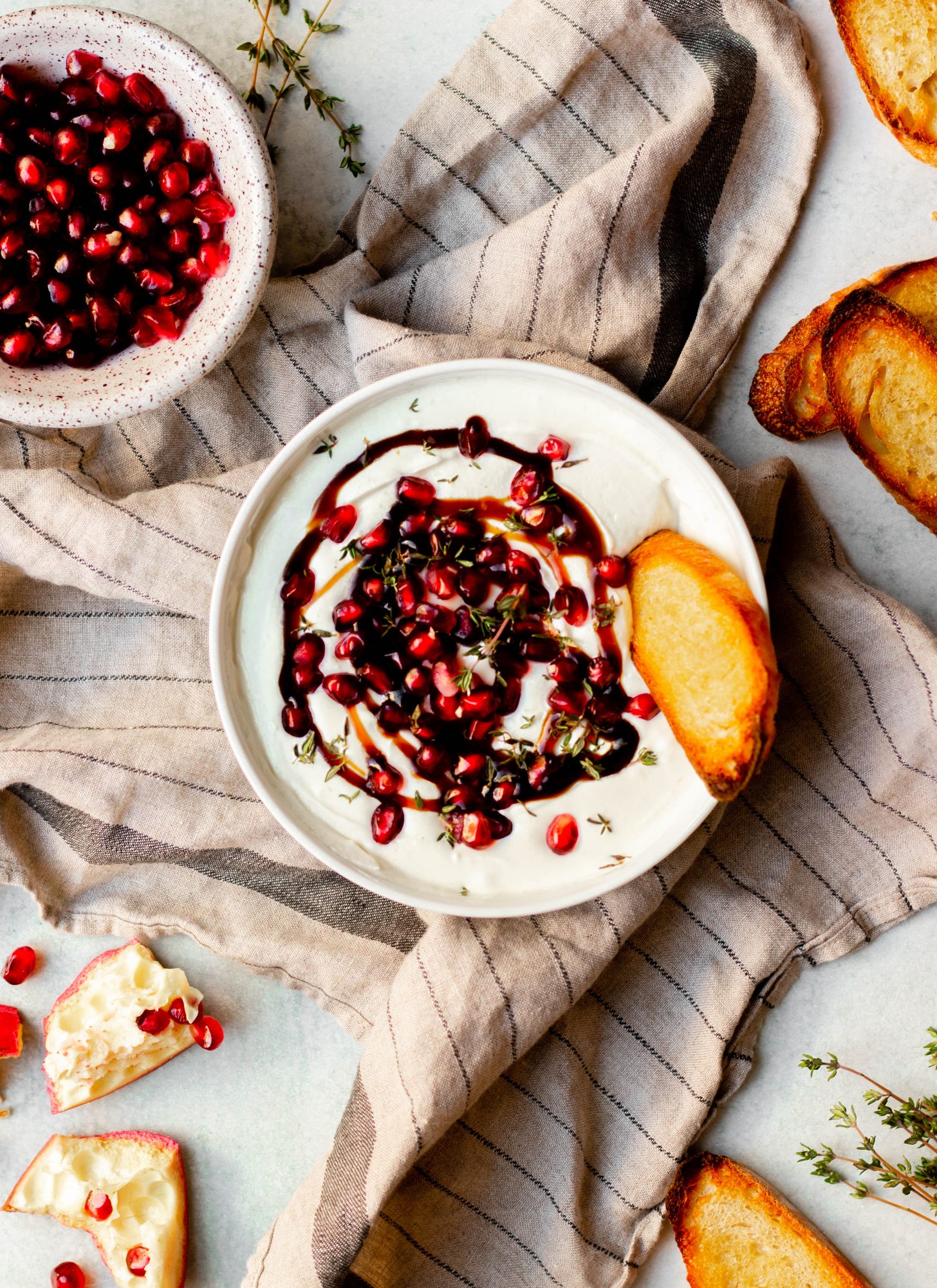 Honey Whipped Goat Cheese Dip with Pomegranate • Daisybeet