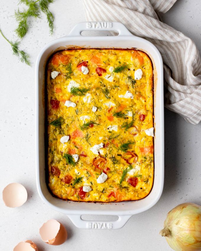 Asparagus and Leek Frittata with Goat Cheese • Daisybeet