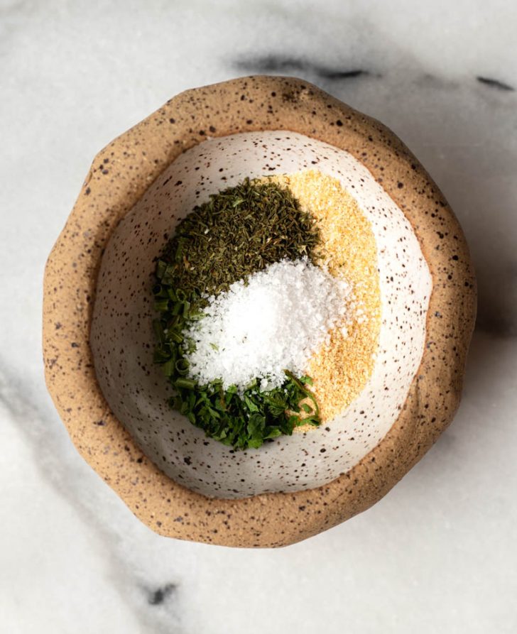 Ranch seasoning in a small bowl