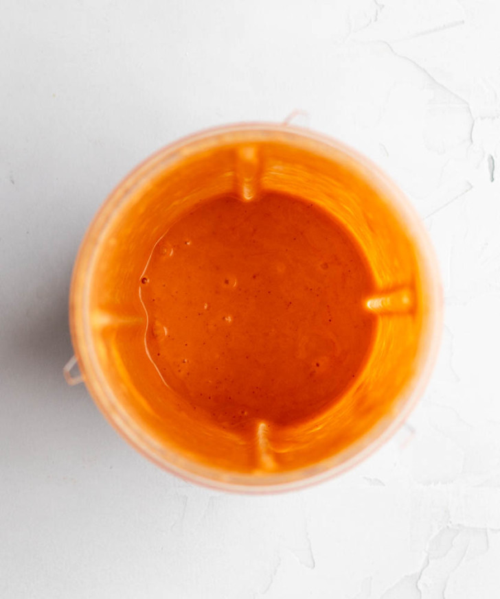 creamy taco salad dressing in a nutribullet blender cup