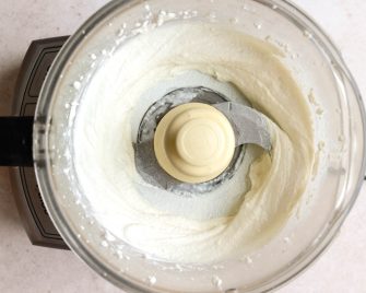 whipped cottage cheese in food processor bowl