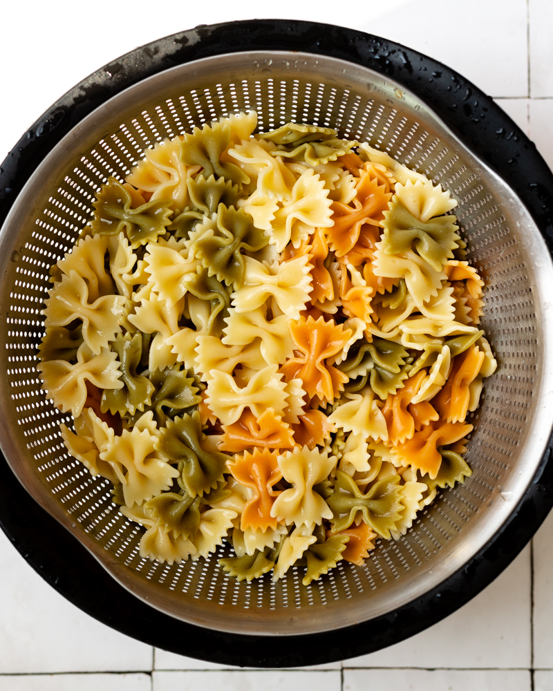 Cold Bowtie Pasta Salad with Feta Cheese and Spinach • Daisybeet