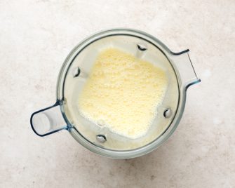 eggs and cottage cheese blended in a blender