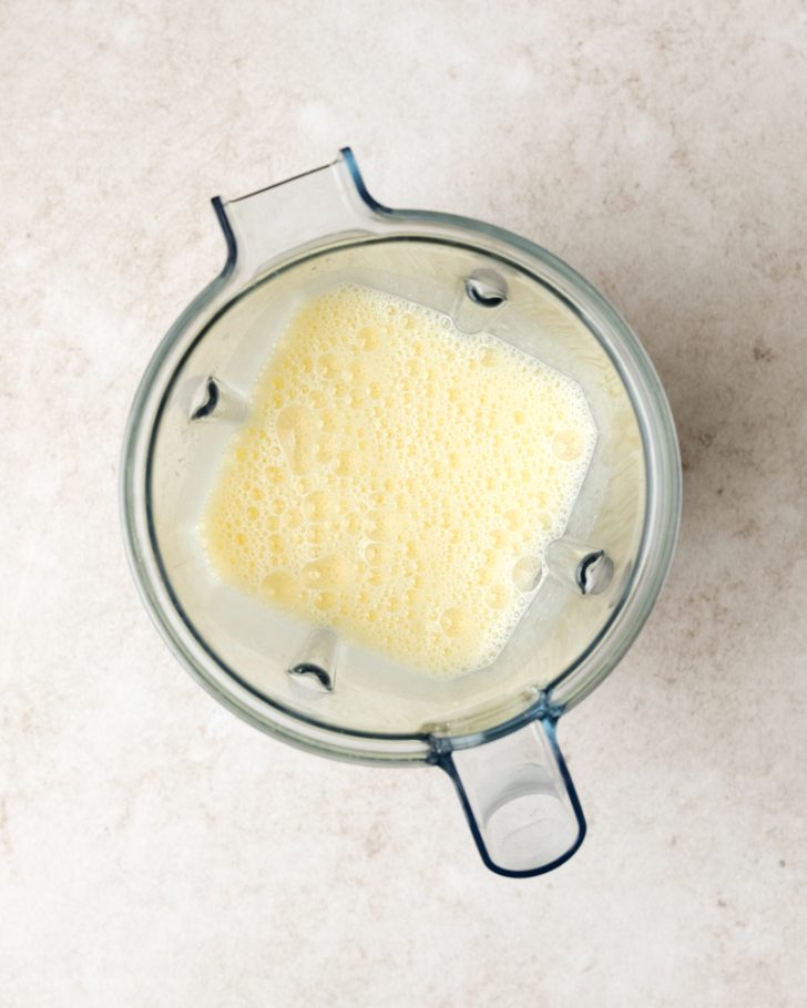 eggs and cottage cheese blended in a blender