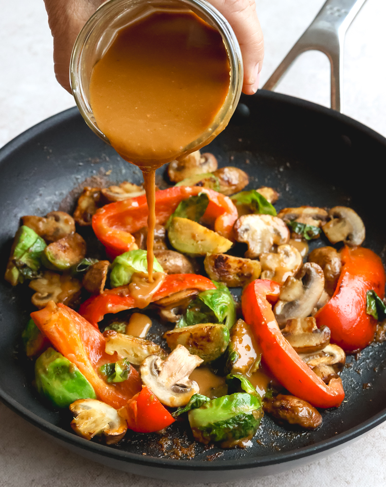Quick Vegan Stir Fry Sauce with Tahini • Daisybeet