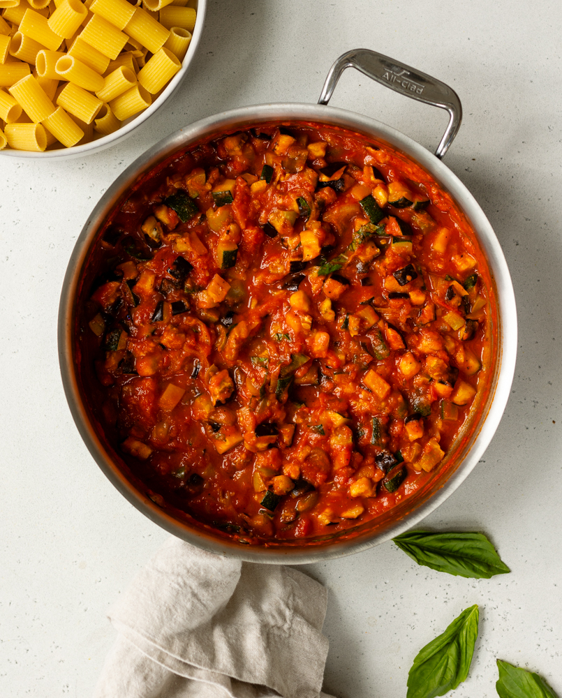 Healthy Roasted Vegetable & Tomato Sauce for Pasta • Daisybeet