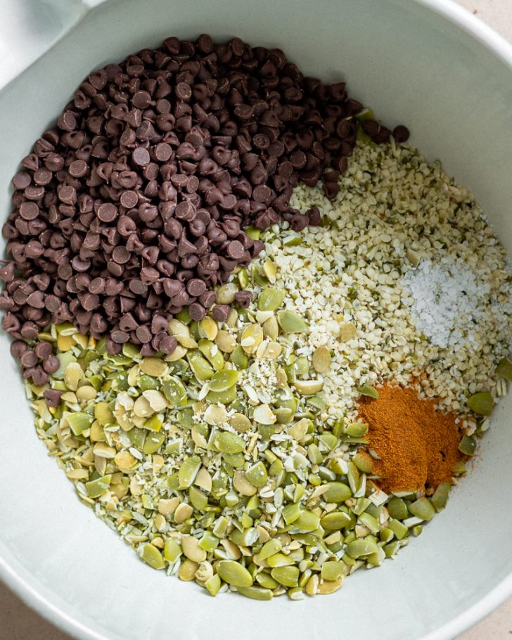 dry ingredients in a mixing bowl