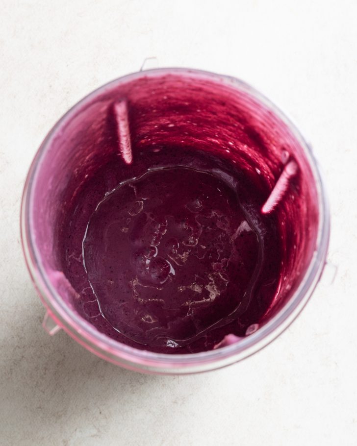 blended high fiber smoothie in a personal blender cup